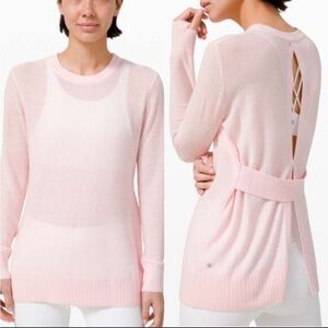 Lululemon sincerely yours sweater light pink- Size 4
